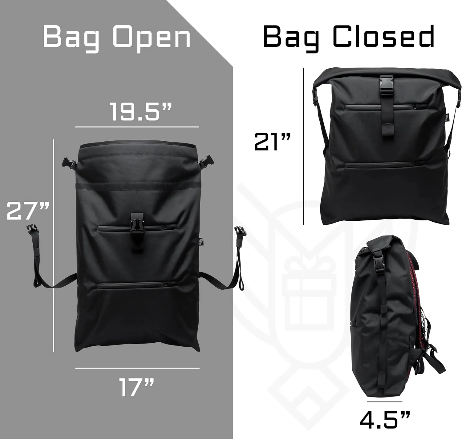 ~ AQUA RT ~ Large Water-Proof Faraday Backpack for Laptops, Tablets, and Mid-Size Electronics ~ Tracking/Hacking Defense ~ Silver