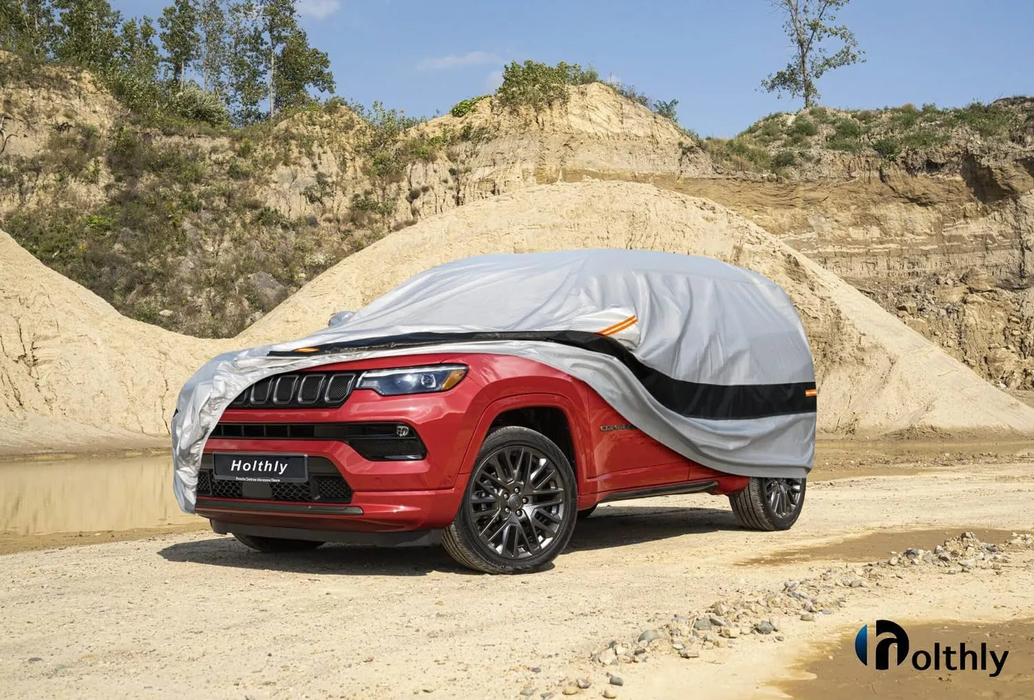 10 Layers SUV Car Cover Custom Fit for Jeep Compass (2007-2024) Waterproof All Weather for Automobiles, Outdoor Full Cover Rain Sun UV Protection.Silver