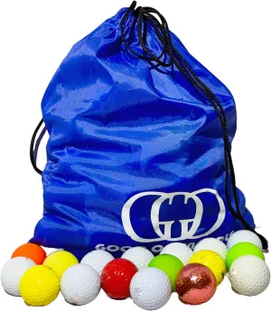 100 Recycled Used Golf Balls in Good Condition, Popular Models White/Color Mix - Includes Premium Ball Bag