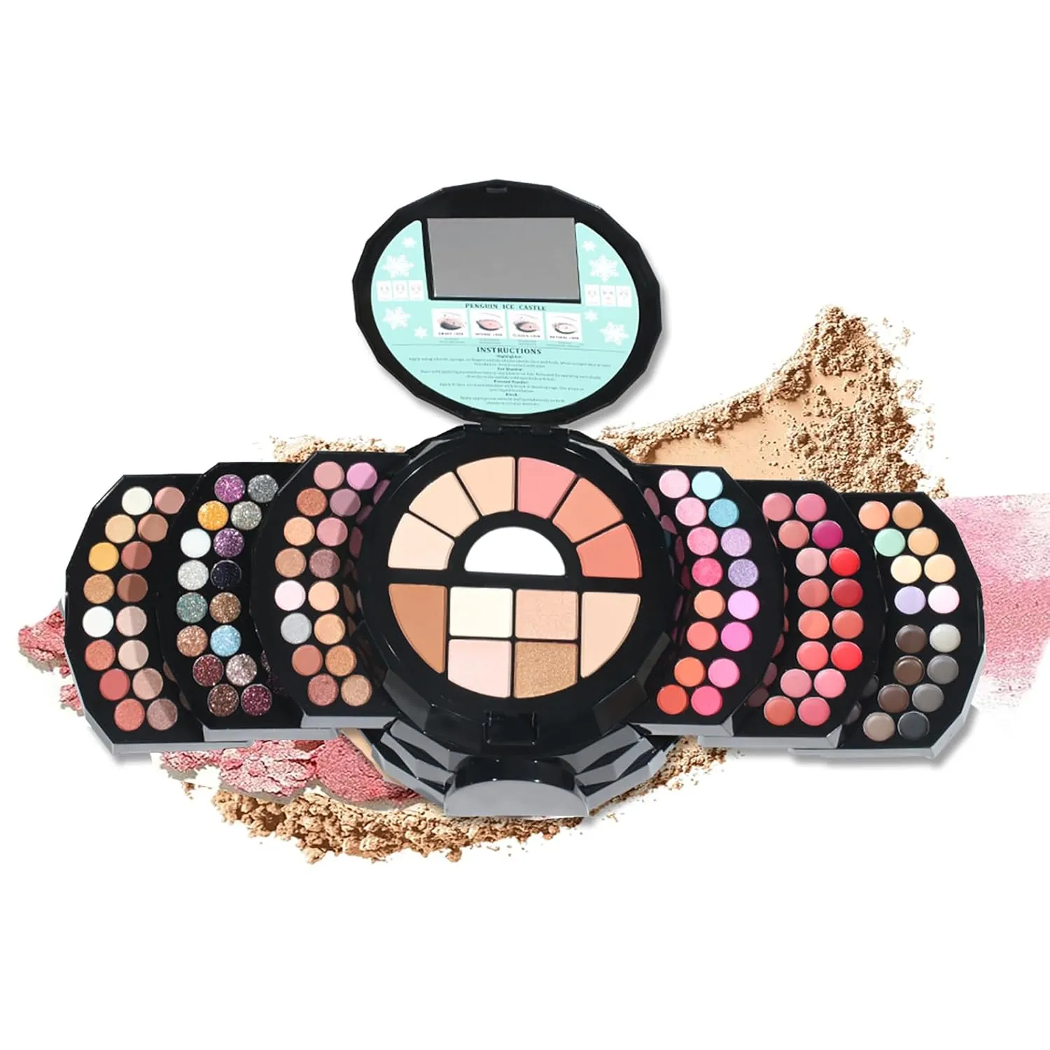 109 Colors All in One Makeup Gift Set, Professional Makeup Kit for Women, Full Kit with Mirror, Eyeshadow, Lip Gloss, Blush, Contour Shade, Perfect for Party, Casual, Wedding Makeup