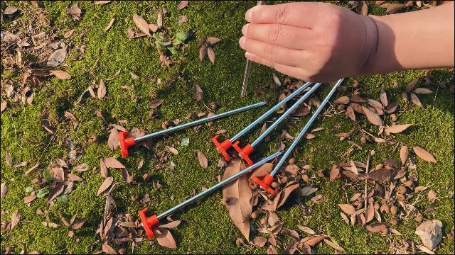 10PCS 7" Tent Stakes Heavy Duty Camping Tent Stakes w/ Sleeve