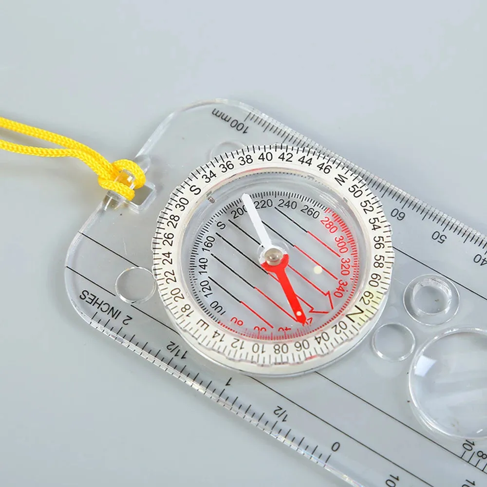 10PCS Drawing Scale Compass - Portable Handheld Navigation Map Reading Ruler for Outdoor Camping and Hiking