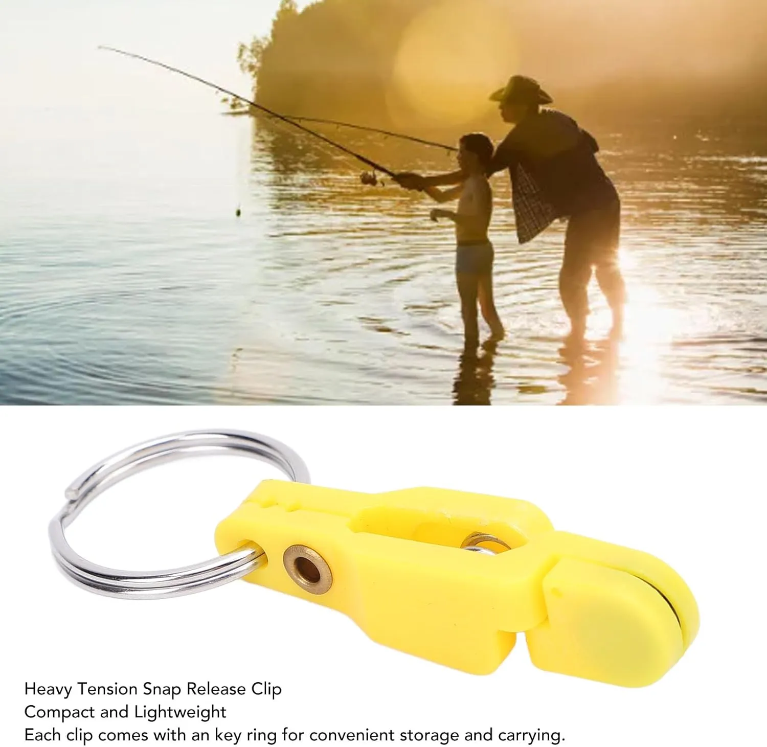 10PCS Heavy Tension Snap Release Clips Padded Release Clips Trolling Clips with Key Ring for Weight Planer Board Kites Downrigger Trolling Fishing