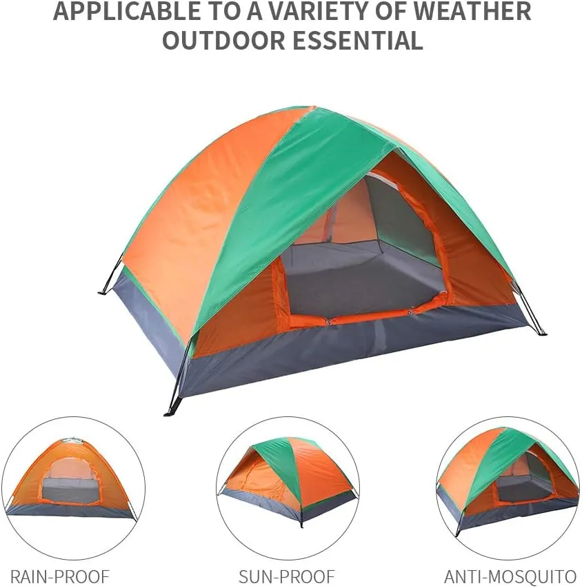 1/2/3/4-Person Camping Tent,Family Dome Weatherproof Tent with Easy Setup, Included Carry Bag, Windows and Door for Air Flow for Backpacking, Hiking, or Beach