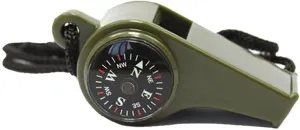 1PC Outdoor Whistle Compass Thermometer 3 in 1 Camping Hiking Accessory Multi-Functional Survival Tools Nylon Neck Rope Compass