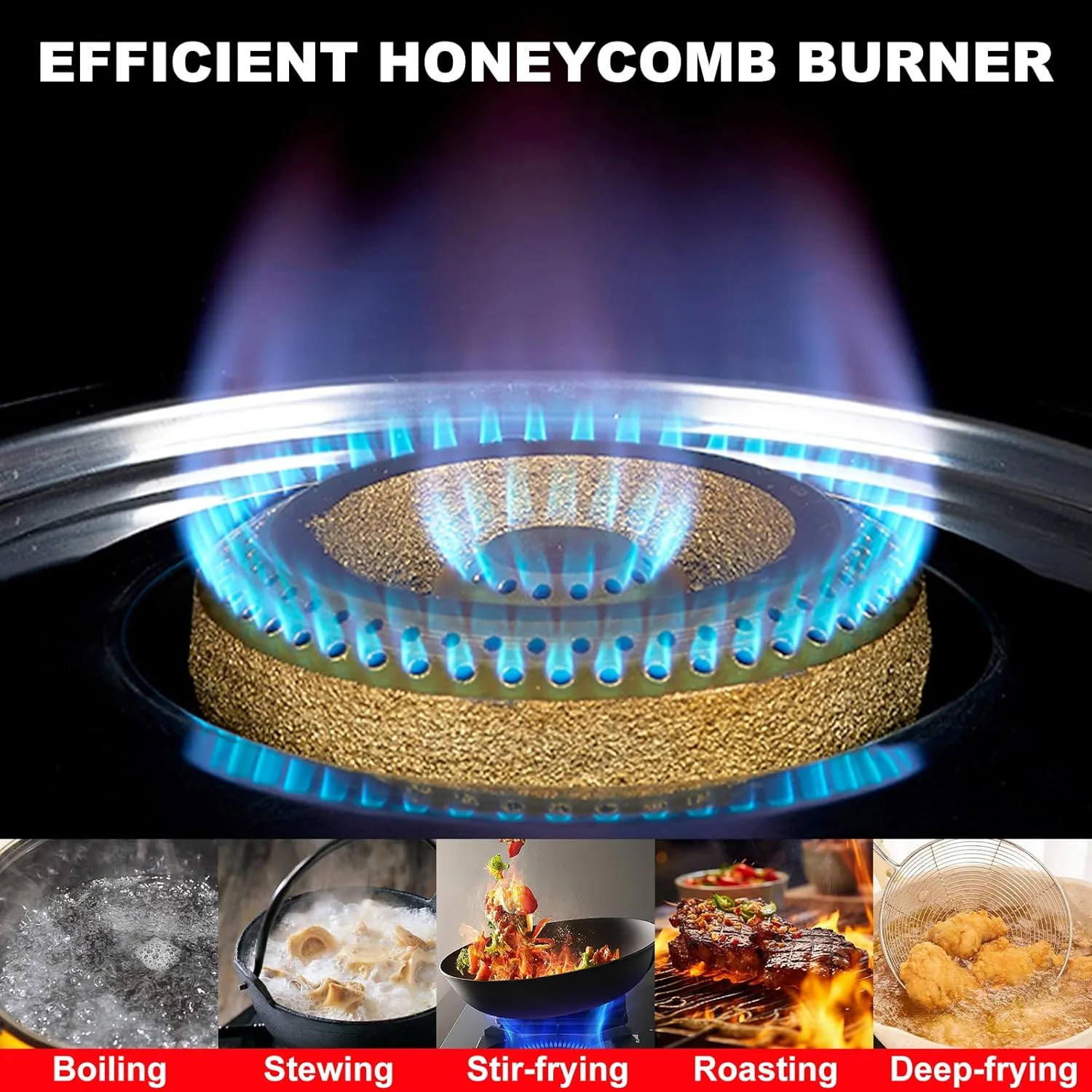 2 Burners Stove for Outdoor Cooking, Portable Camping Gas Stove Double Burner with CSA LPG Hose, Auto Ignition 17000 BTU Propane Stove