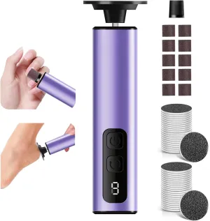 2 in 1 Electric Foot Callus Remover for Feet & Nails, Rechargeable Electric Foot File Sander, 9 Speed Cordless Pedicure Tools for Dead Skin Calluses