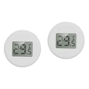 2 Pcs Aquarium Fish Tank Digital Submersible with Large Display and Suction Cup for Freshwater Saltwater Tanks
