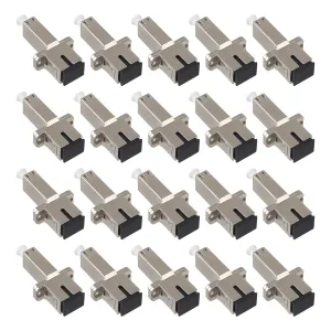 20 Pcs LC to SC Adapter (Female to Female) Fiber Optic Connector Single Mode UPC Simplex Fiber Optic Extender 1PC Fiber Couplers/Flange