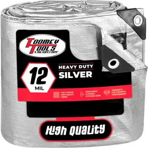20 x 40 Heavy Duty Canopy Tarp - Silver