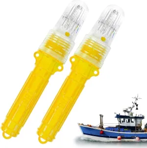 2025 New Boat Flares Coast Guard Approved Marine, Waterproof Boat Safety Kit Emergency Signals for Fishing Nets, Buoys, Boats (2 yellow)