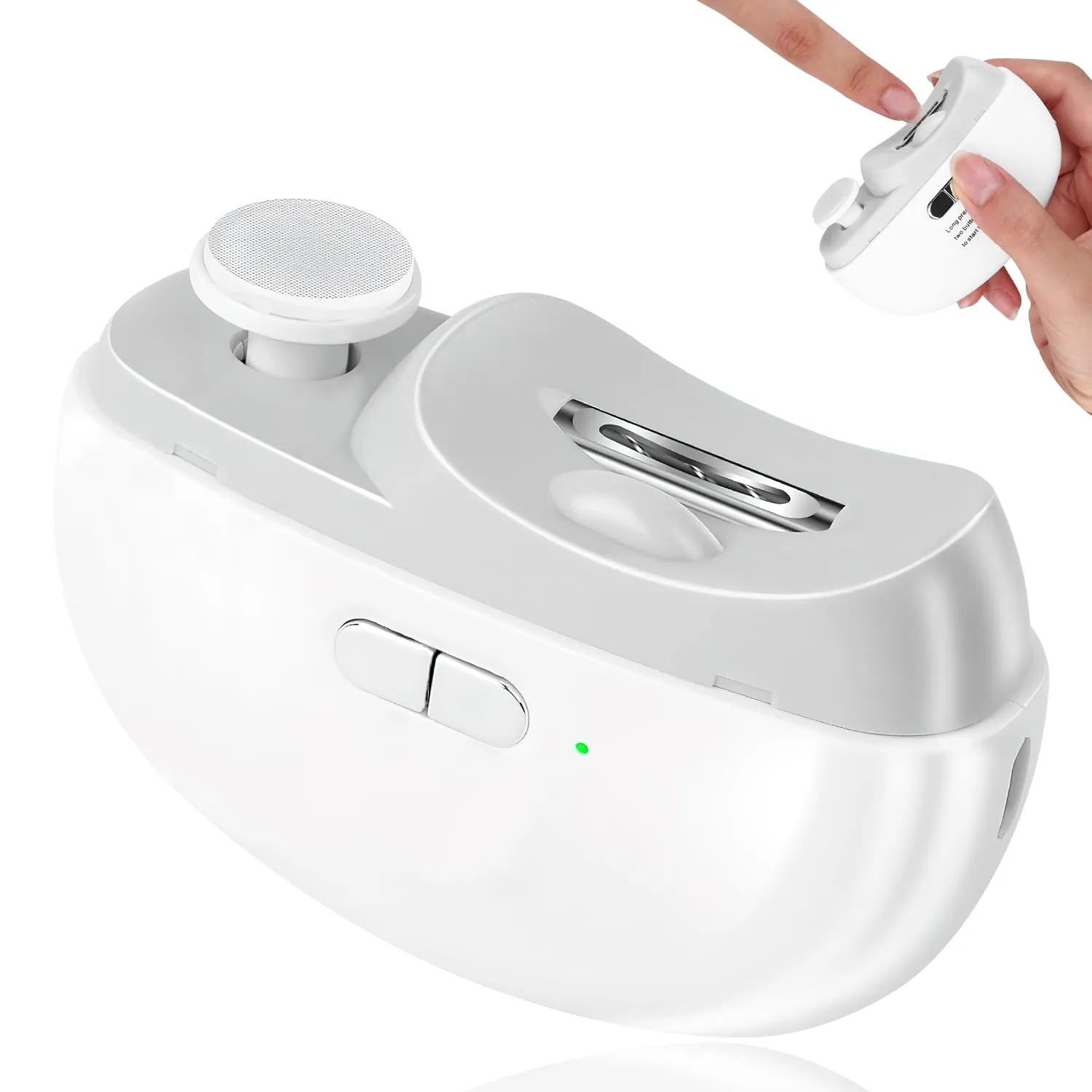 2025 Upgraded Electric Nail Clipper, Electric Nail File, 2 Speeds Automatic Nail Trimmer with LED Light & Clip Storage - USB Rechargeable for Baby, Kids, Adults, Seniors