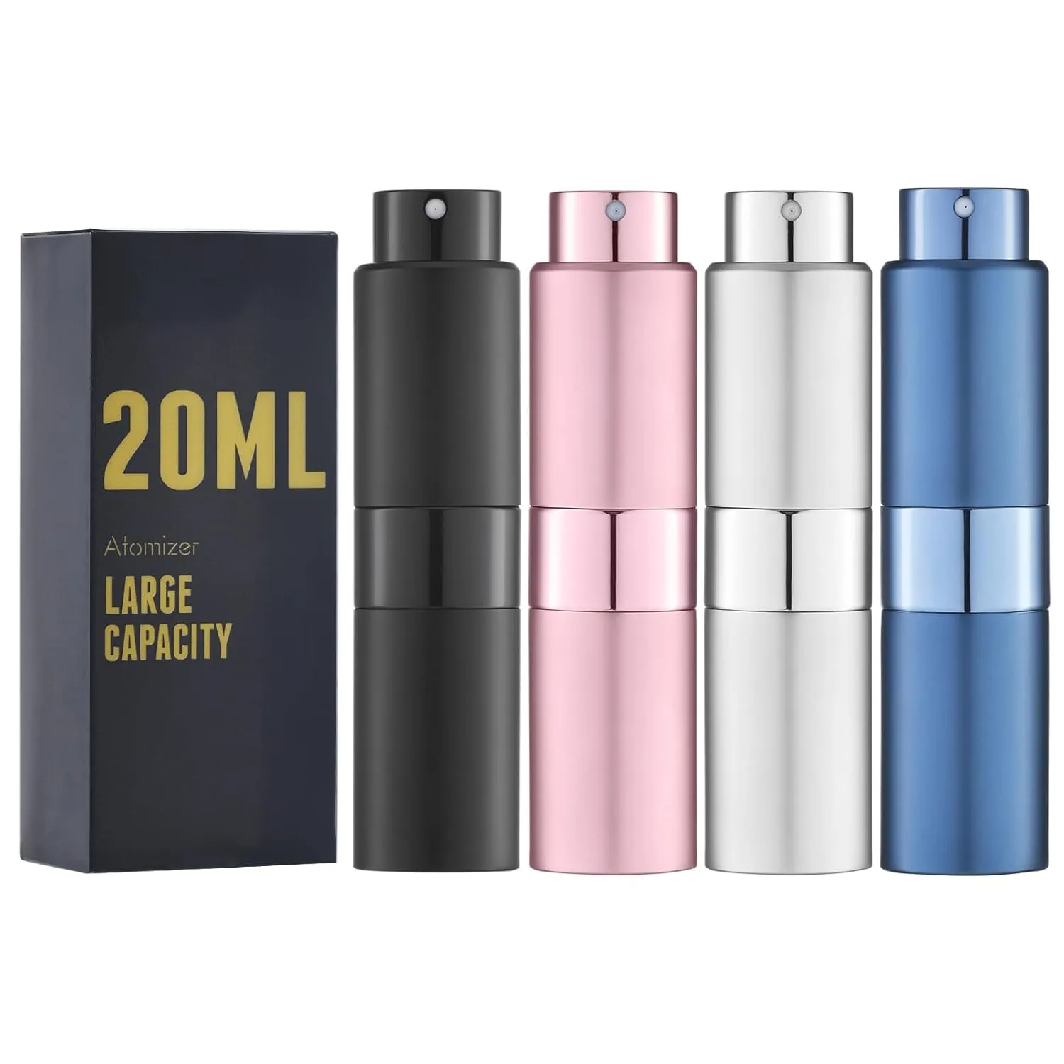 20ML Perfume Atomizer, 4PCS Travel Cologne Spray Bottle, Mini Empty Sprayer Dispenser