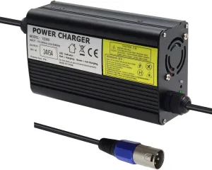 24V 5A Battery Charger 3-Pin XLR for Pride, Jazzy, Drive Medical, Golden Technologies, Shoprider, Rascal, EA1065, S150 180 X-CEL, Jazzy 1107 614HD Smart