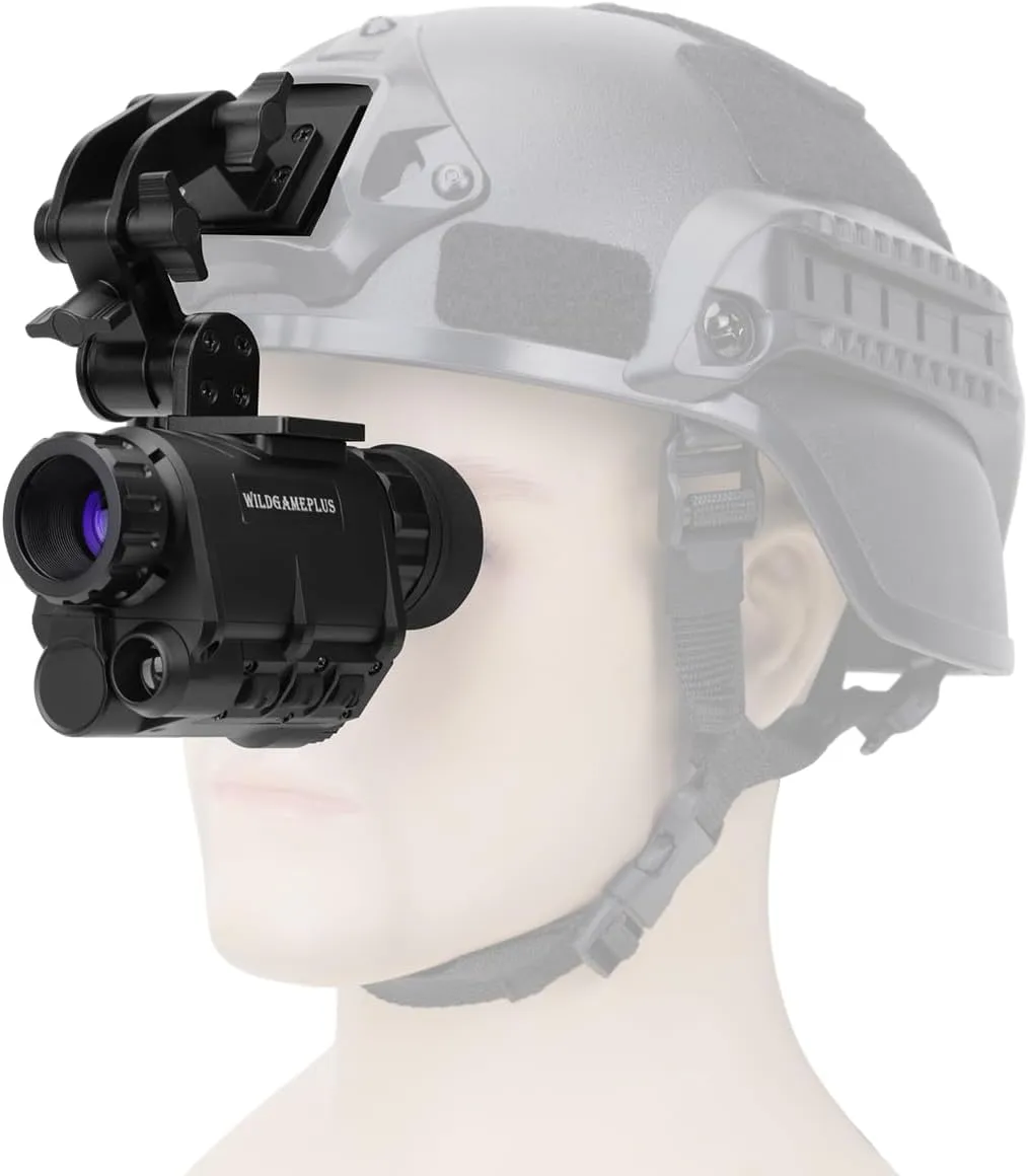 2K 40HZ HD Head Mounted Helmet Night Vision Goggles,984ft Observation Distance WiFi/App Remote Control Waterproof 64GB Storage NVG Monocular with Mount Bracket NVG30