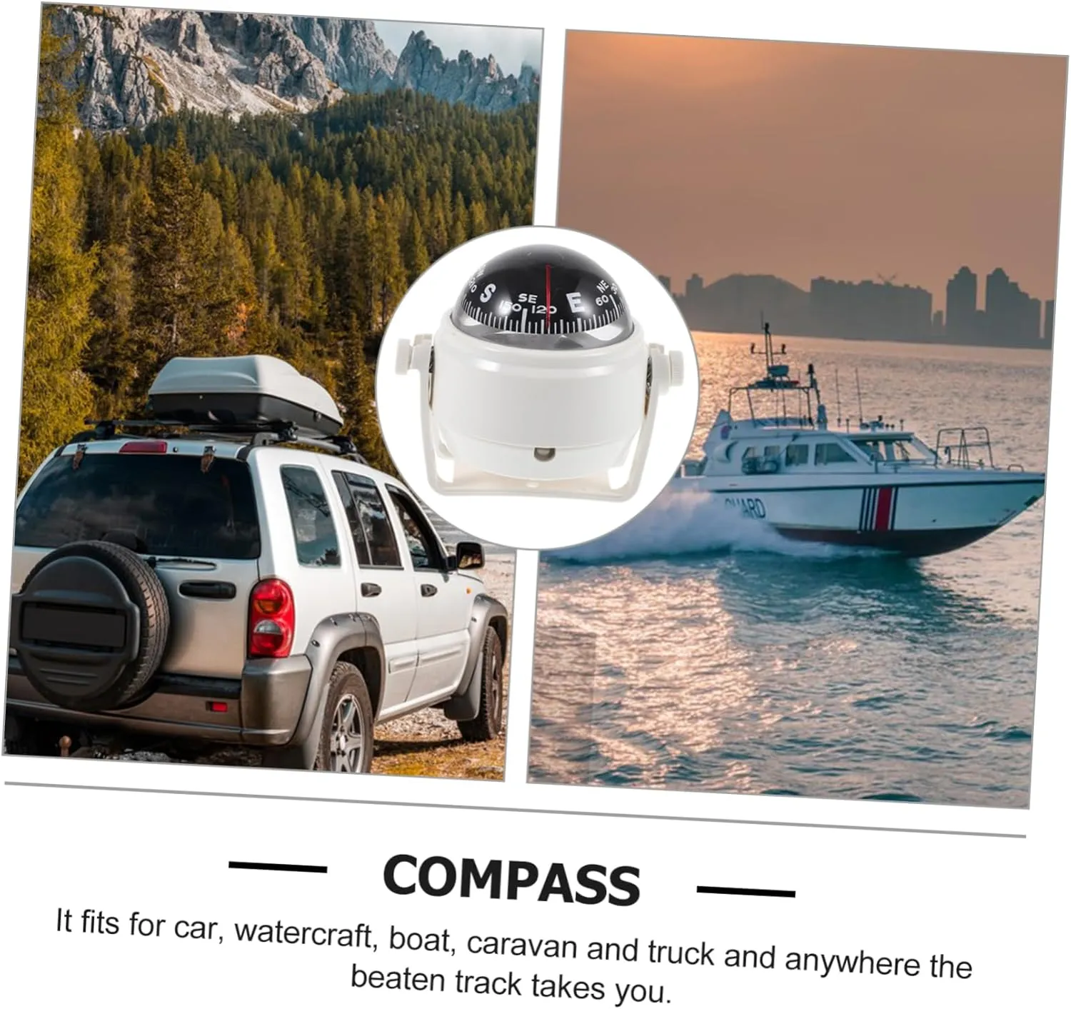 2pcs Compass Car Boat Ball Compass Small Boat Compass Vehicle Navigation Car Dash Compass Car Compass