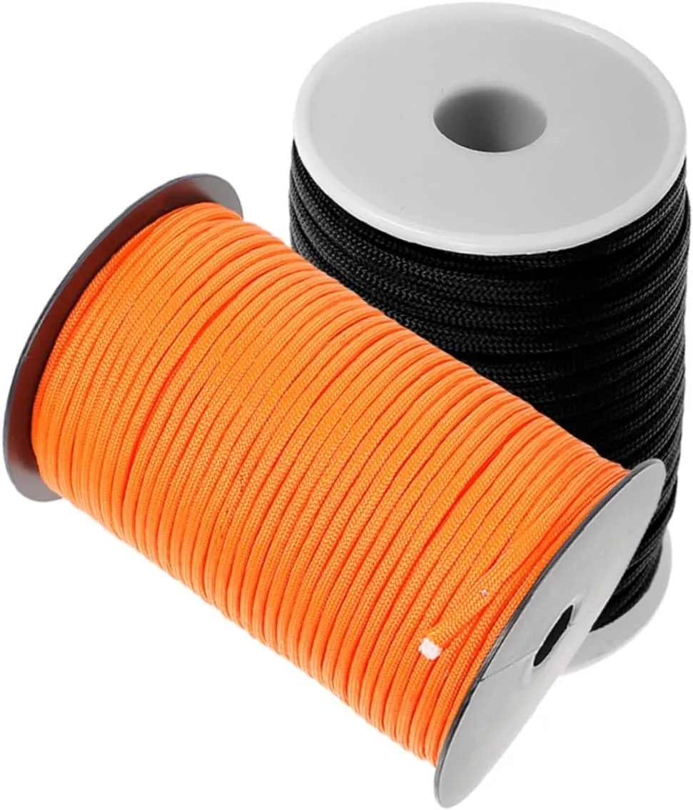 2rolls Wear-Resistant para Cord for Camping Multi-Function Tent Rope Heavy-Duty Tent Fixing Ropes Outdoor Binding Securing and Bundling