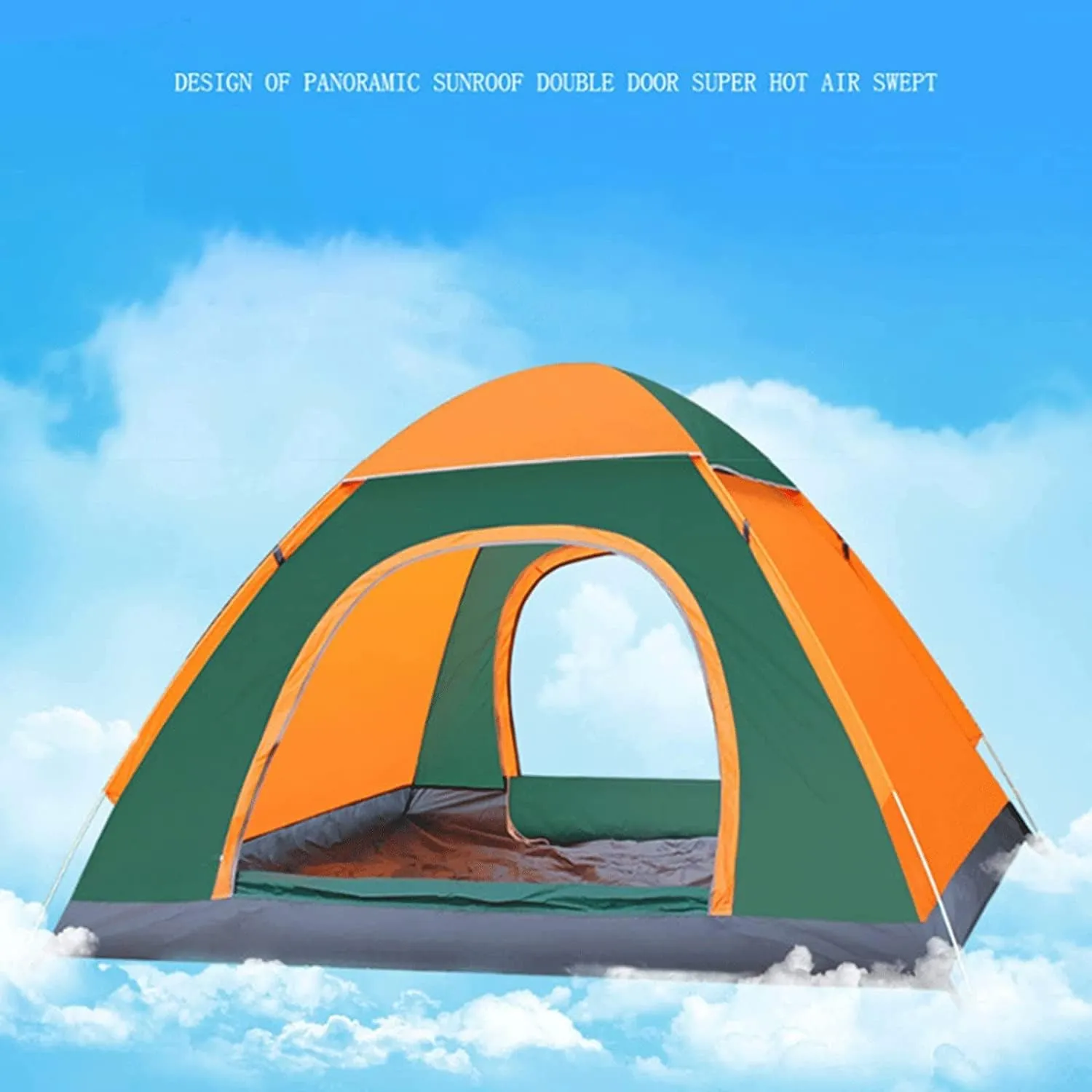 3-4 Person Automatic Family Camping Tent Camping Hiking Tipi Tent Easy to Set Up Waterproof Quick Folding for Beach Garden Camping Fishing Picnic (Color : D, Size : 34 Person)
