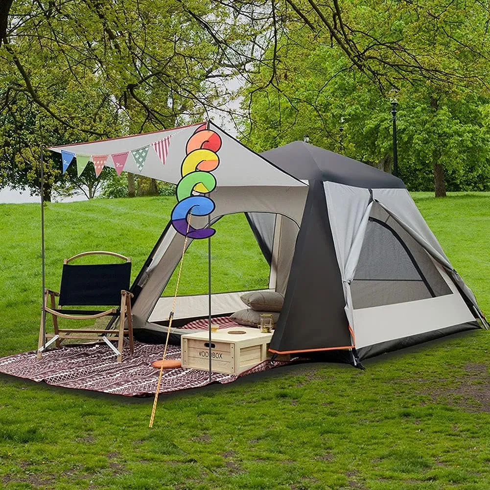 3-4 Person Automatic Pop-up Tent with Porch Camping Tent for Family Portable Cabana Tent for Outdoor Camping Hiking Fishing