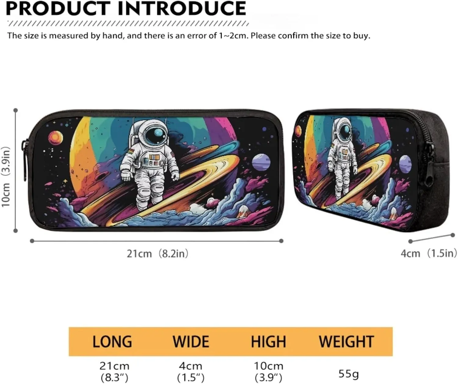 3 Pcs Set Astronaut School Bags for Teens Girls, Trendy 17 Inch Laptop Backpack Lightweight High Capacity Bookbag for Boys 12-14 with Lunch Box and Pencil Case