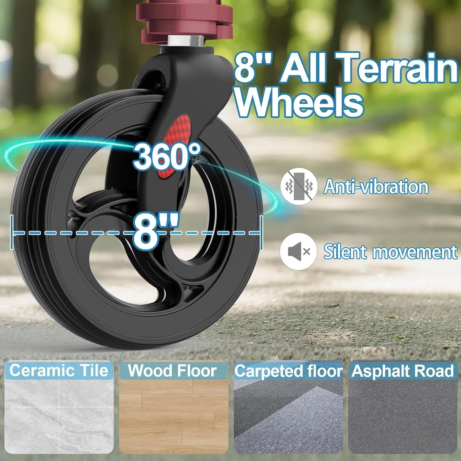 3 Wheel Walkers for Seniors, FSA/HSA Eligible Foldable Wheeled Rollator with Cane Hold and Cup Hold, Lightweight Three Wheel Rolling Walker Height Adjustable for Seniors