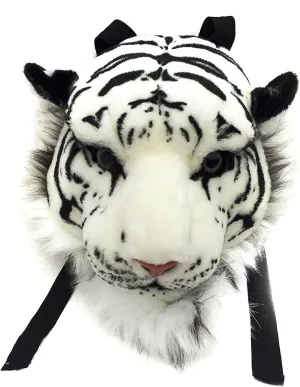 3D Animal Head Backpack Bag Backpack tiger/Lion/leopard/black bear Head Backpack Bag Knapsack and Wall Mount (tiger white)