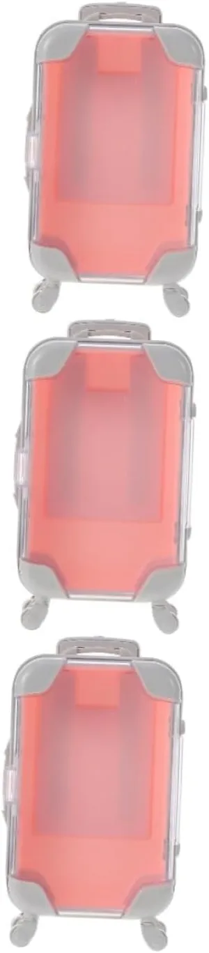 3pcs Creative Luggage-Shaped Lash Box Portable Eyelash Case Design for Travel Compact Lightweight Eyelash Holder for Go