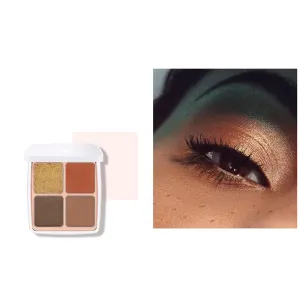 4 Colors Eyeshadow Palette Matte Shimmer Glitter Ultra Pigmented Long Lasting Makeup Eyeshadow Powder Waterproof Eye Shadow Palette Cosmetics Makeup Kit Christmas Party Essentials (1#)