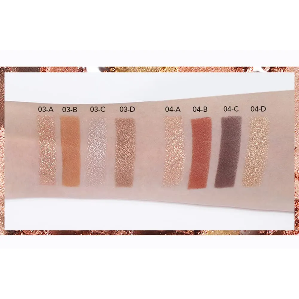 4 Colors Eyeshadow Palette Matte Shimmer Glitter Ultra Pigmented Long Lasting Makeup Eyeshadow Powder Waterproof Eye Shadow Palette Cosmetics Makeup Kit Christmas Party Essentials (1#)