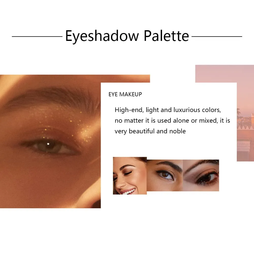 4 Colors Eyeshadow Palette Matte Shimmer Glitter Ultra Pigmented Long Lasting Makeup Eyeshadow Powder Waterproof Eye Shadow Palette Cosmetics Makeup Kit Christmas Party Essentials (1#)