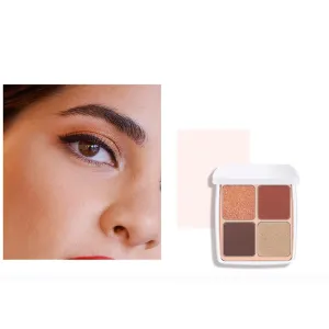 4 Colors Eyeshadow Palette Matte Shimmer Glitter Ultra Pigmented Long Lasting Makeup Eyeshadow Powder Waterproof Eye Shadow Palette Cosmetics Makeup Kit Christmas Party Essentials (4#)