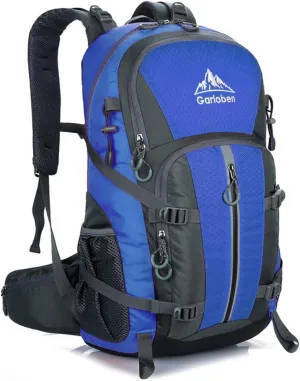 40L Hiking Backpack, Waterproof Men Women Outdoor Travel Backpack for Trekking, Camping, Walking with Rain Cover (Blue)