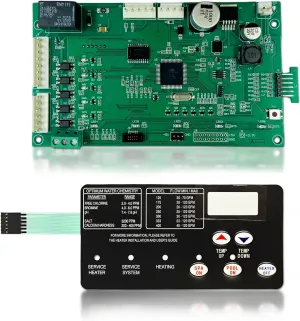 42002-0007S Control Board Kit Replacement for Pentair MasterTemp 200/250/300/400 and Sta-Rite Max-E-Therm SR200/SR333/SR400, with 472610Z Switch Membrane Pad