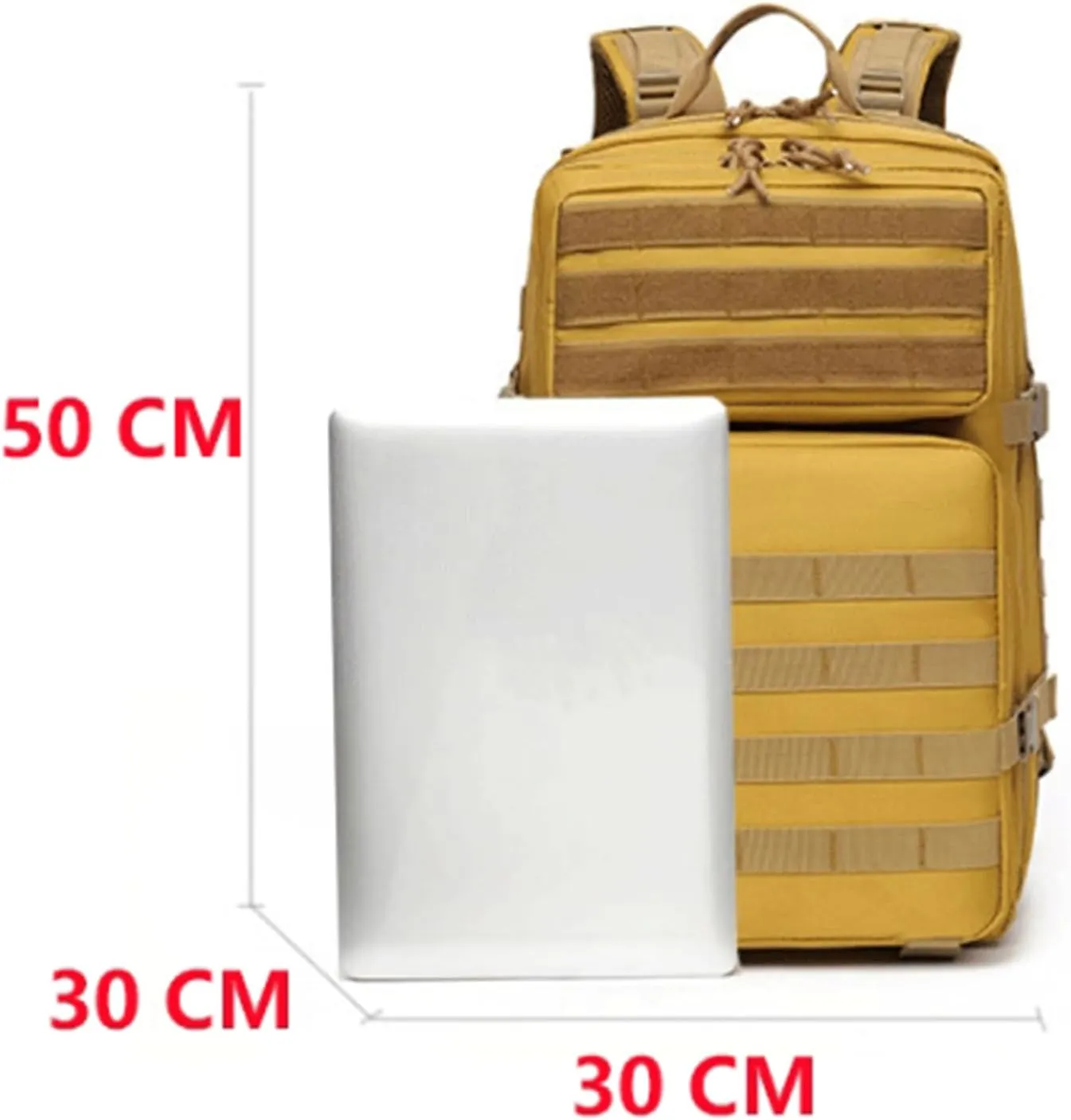 45L Military Tactical Backpack For Men Molle Army 3 Days Assault Pack Water Resistant Hiking Rucksack Bug Out Bag (F)