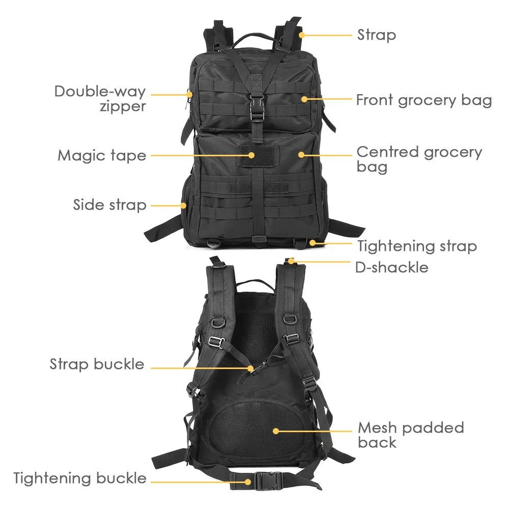 45L Military Tactical Backpack (WATER RESISTANT)