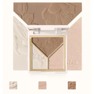 5-in-1 Highlighter Palette Face Contouring Kit, Highlighting Powder, Brown
