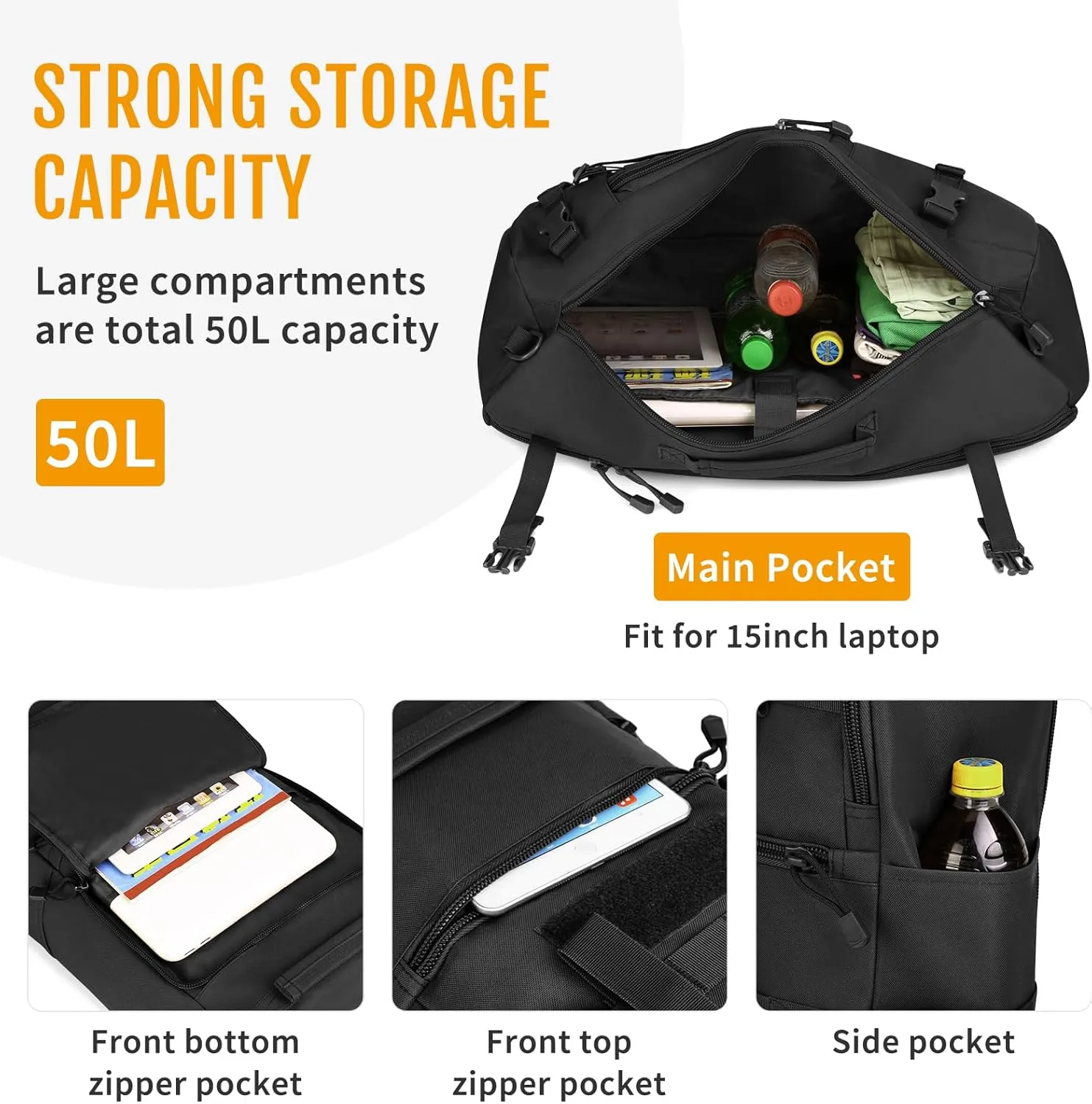 50L 3 Way Tactical Military MOLLE Assault Backpack Modular WR Bag(Italian Camouflage)