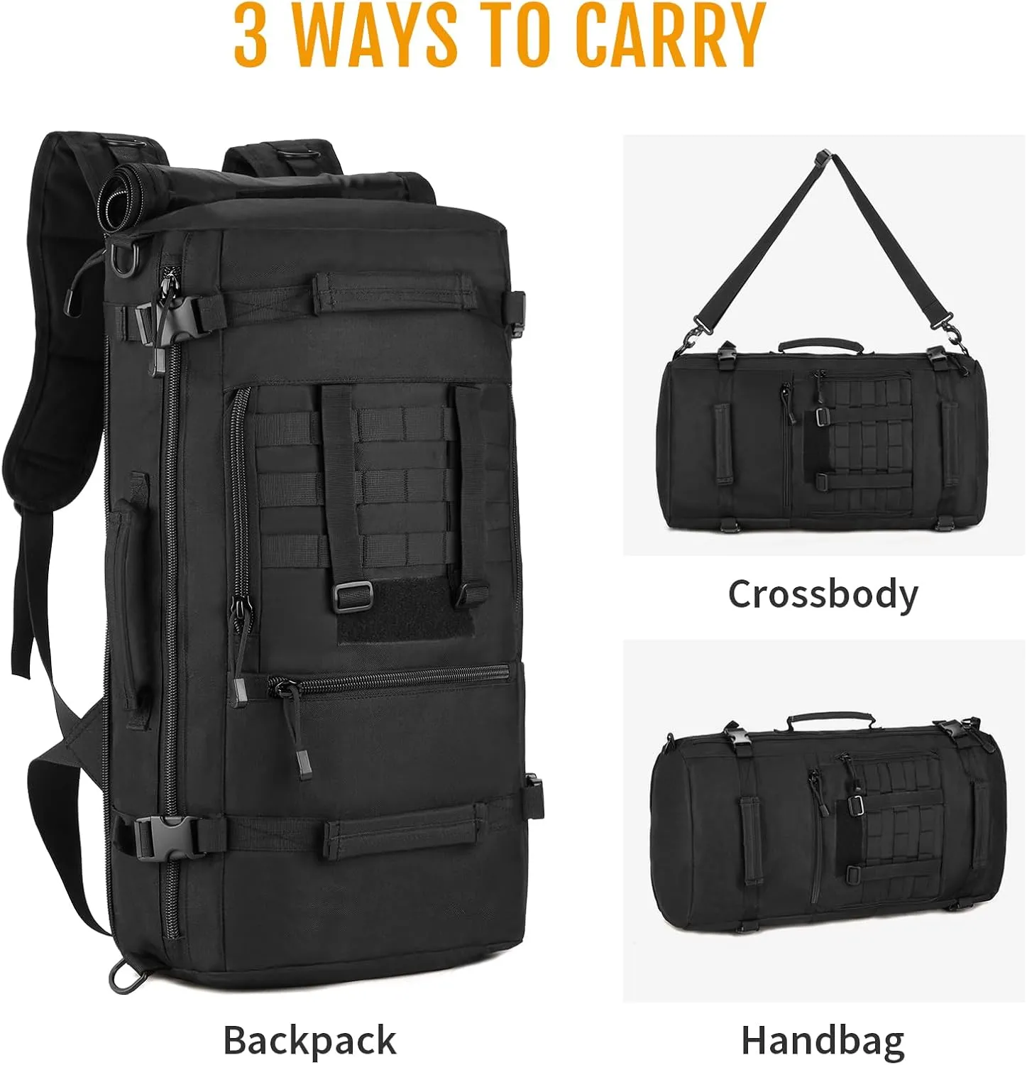50L 3 Way Tactical Military MOLLE Assault Backpack Modular WR Bag(Italian Camouflage)