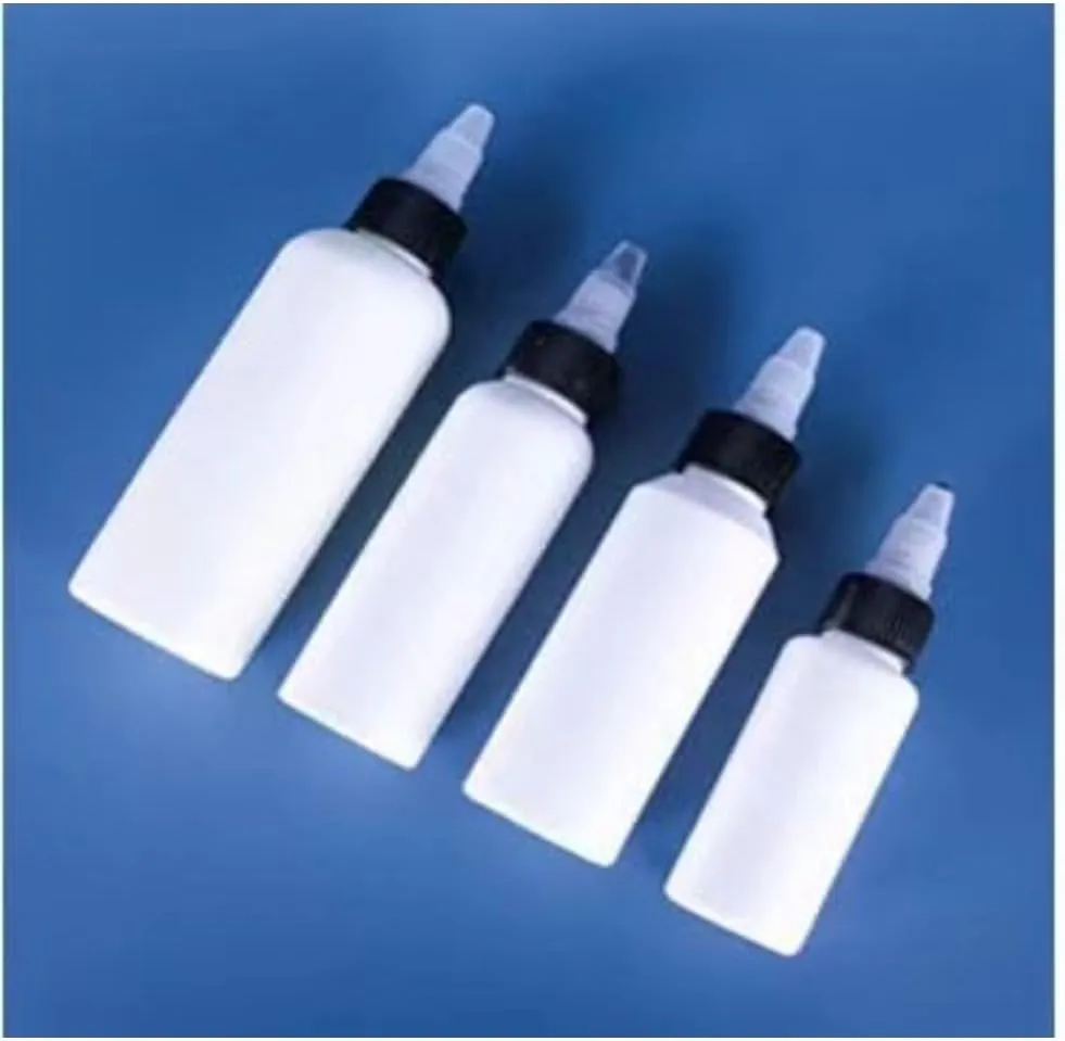 50PCS 10ml-250ml Plastic HDPE Squeeze Bottles with Twist Top Cap Travel Dispensing Containers for Paint Art Craft Liquids Lotion Glue Translucent (250ml-Hair water cover,True color)