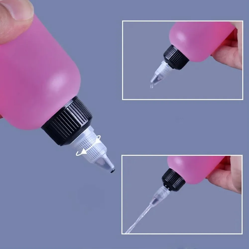 50PCS 10ml-250ml Plastic HDPE Squeeze Bottles with Twist Top Cap Travel Dispensing Containers for Paint Art Craft Liquids Lotion Glue Translucent (250ml-Hair water cover,True color)