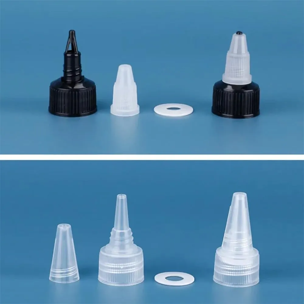 50PCS 10ml-250ml Plastic HDPE Squeeze Bottles with Twist Top Cap Travel Dispensing Containers for Paint Art Craft Liquids Lotion Glue Translucent (250ml-Hair water cover,True color)