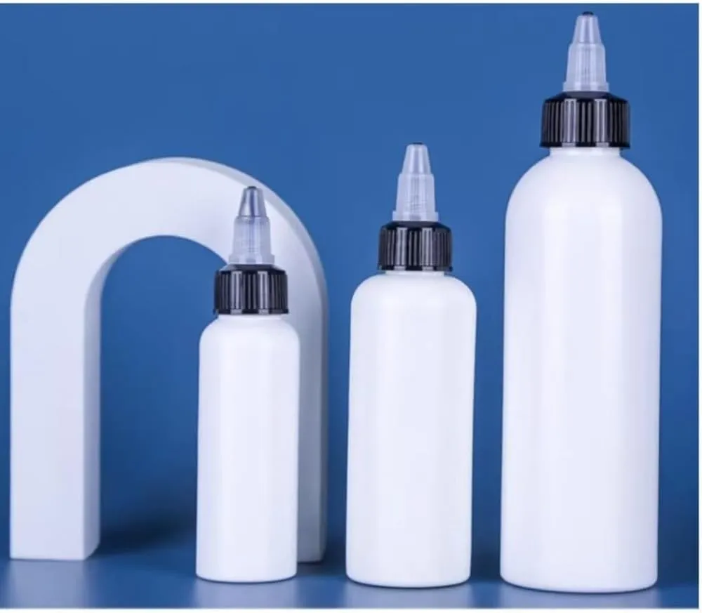 50PCS 10ml-250ml Plastic HDPE Squeeze Bottles with Twist Top Cap Travel Dispensing Containers for Paint Art Craft Liquids Lotion Glue Translucent (250ml-Hair water cover,True color)