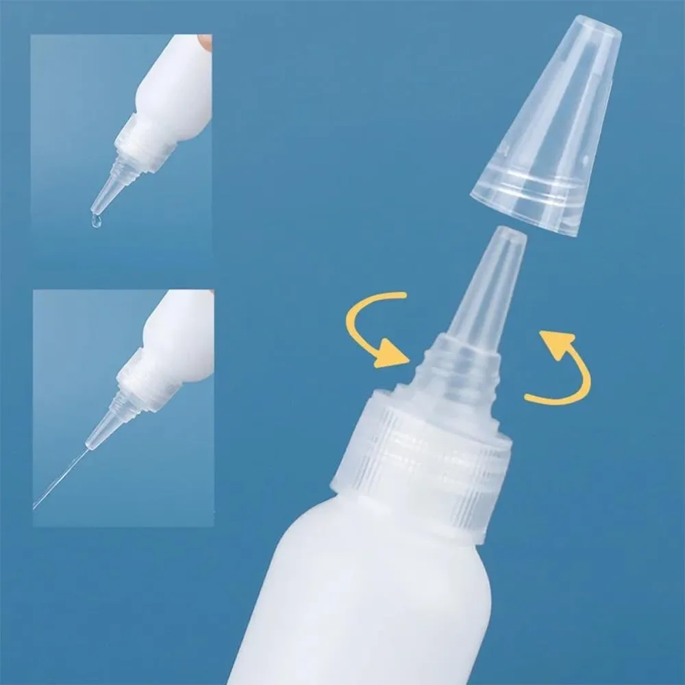 50PCS 10ml-250ml Plastic HDPE Squeeze Bottles with Twist Top Cap Travel Dispensing Containers for Paint Art Craft Liquids Lotion Glue Translucent (250ml-Hair water cover,True color)