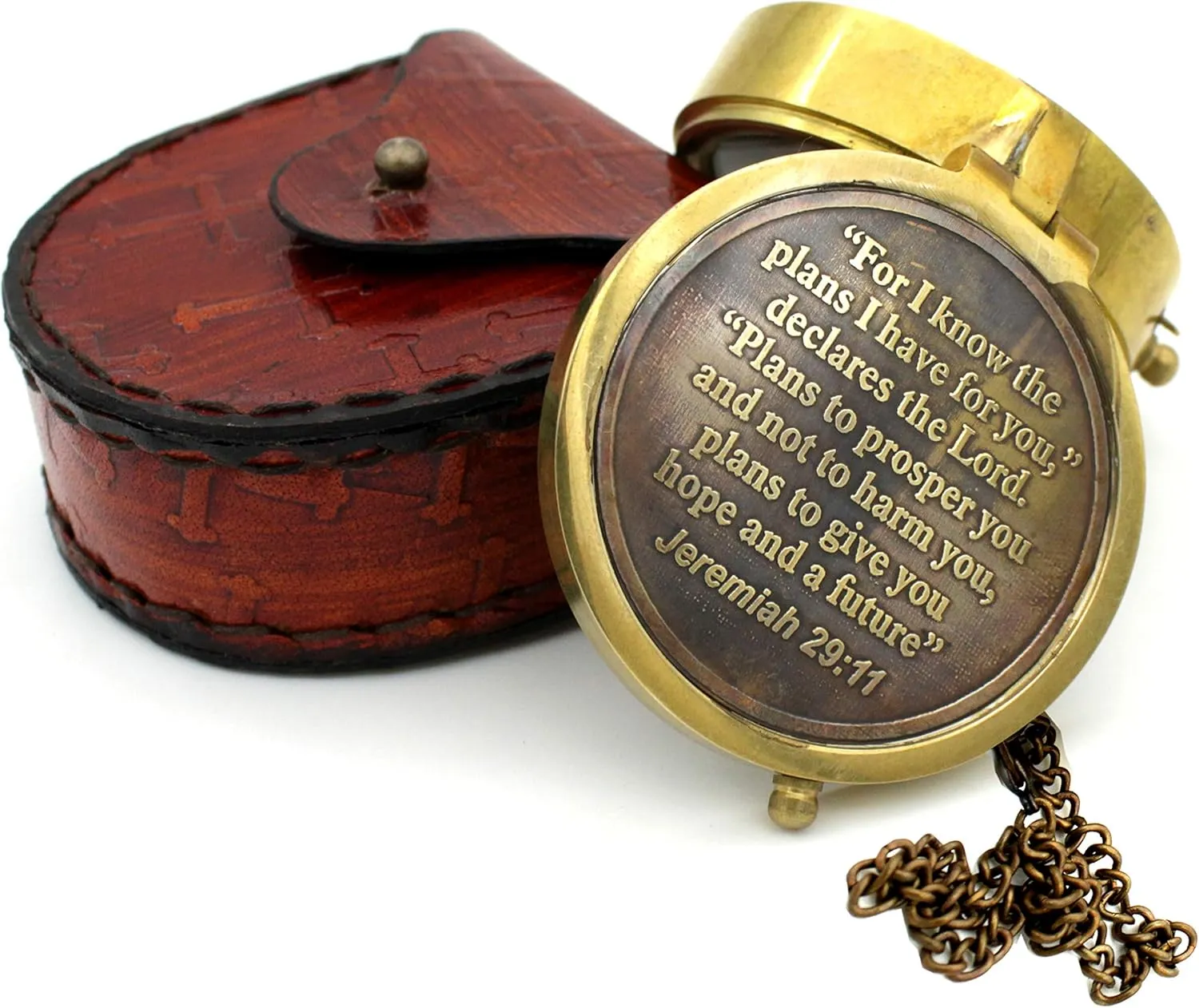 5MoonSun5's I Know The Plans I Have for You Engraved Compass, Jeremiah 29 11, Baptism Gifts, Best Easter, Birthday, Graduation Gift, Wedding Gifts Missionary Confirmation Gift of Faith