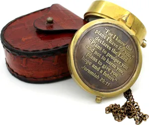 5MoonSun5's I Know The Plans I Have for You Engraved Compass, Jeremiah 29 11, Baptism Gifts, Best Easter, Birthday, Graduation Gift, Wedding Gifts Missionary Confirmation Gift of Faith