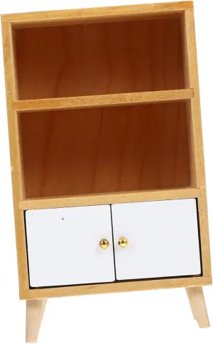 5pcs Miniature Bookshelf Model for Dollhouse Compact Display Furniture for Boys and Girls Room Living Room Kitchen Dollhouse Accessories and Decor Fine Wood Craftsmanship