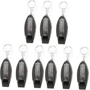 6 pcs Multifunctional Whistle Survival Whistle with Compass Survival Equipment Compass ABS high-Strength
