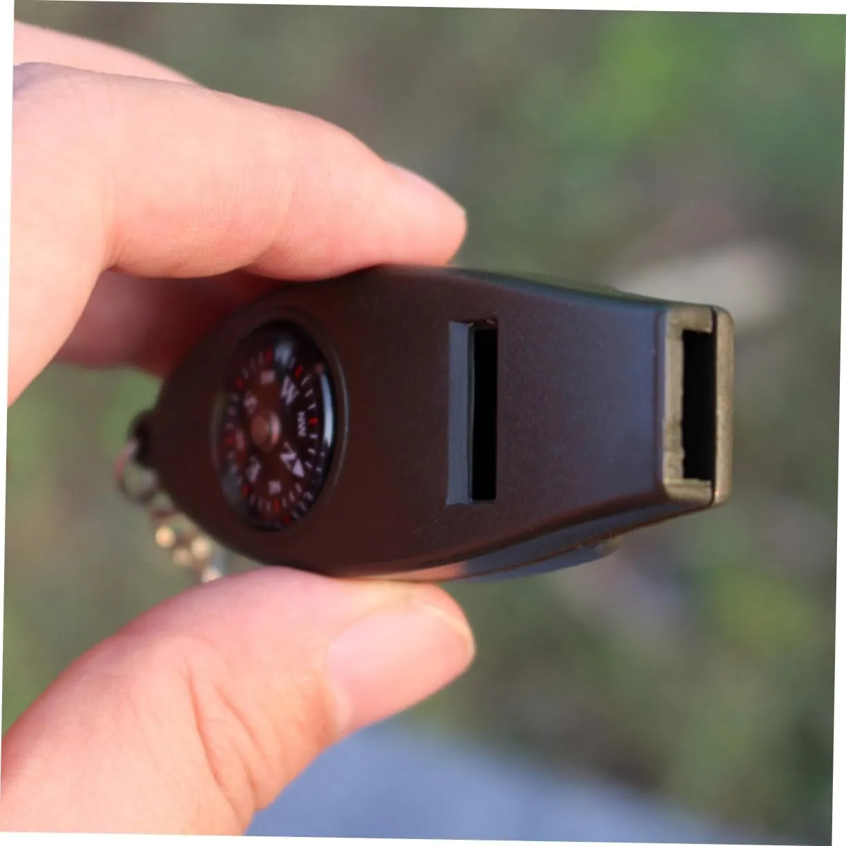 6 pcs Multifunctional Whistle Survival Whistle with Compass Survival Equipment Compass ABS high-Strength