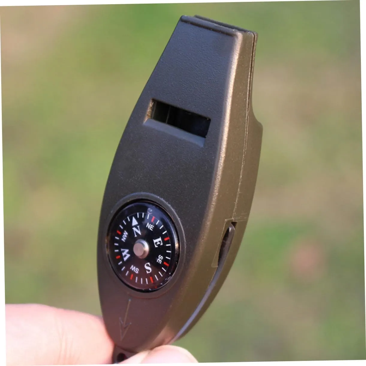 6 pcs Multifunctional Whistle Survival Whistle with Compass Survival Equipment Compass ABS high-Strength