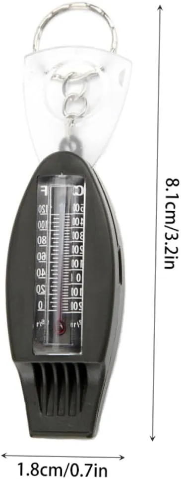 6 pcs Multifunctional Whistle Survival Whistle with Compass Survival Equipment Compass ABS high-Strength